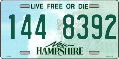 NH license plate 1448392