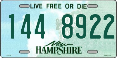 NH license plate 1448922