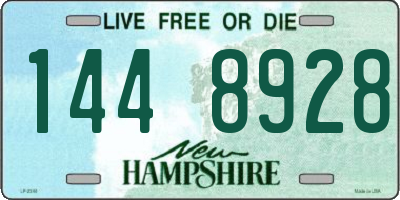 NH license plate 1448928