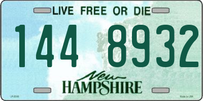 NH license plate 1448932