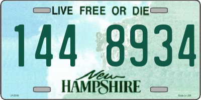 NH license plate 1448934