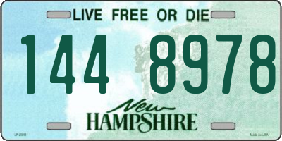 NH license plate 1448978