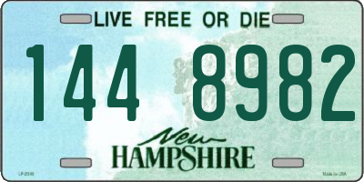 NH license plate 1448982