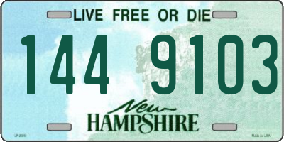 NH license plate 1449103