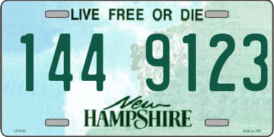 NH license plate 1449123