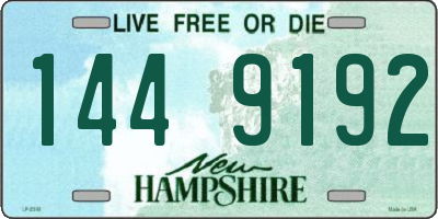NH license plate 1449192