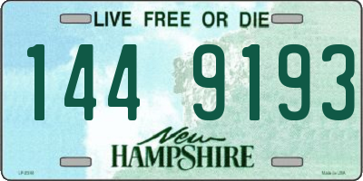NH license plate 1449193