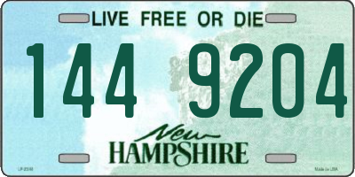 NH license plate 1449204