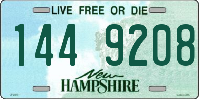 NH license plate 1449208