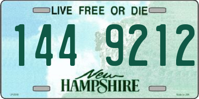 NH license plate 1449212