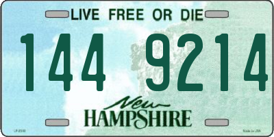 NH license plate 1449214