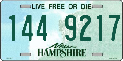 NH license plate 1449217