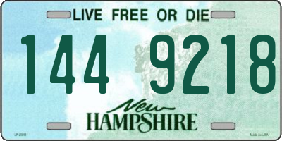 NH license plate 1449218