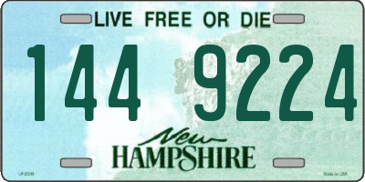 NH license plate 1449224