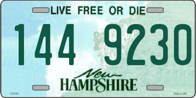 NH license plate 1449230