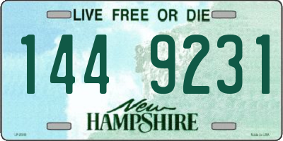 NH license plate 1449231