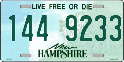 NH license plate 1449233
