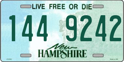 NH license plate 1449242