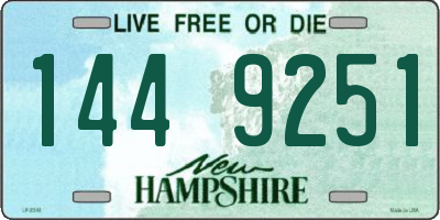 NH license plate 1449251