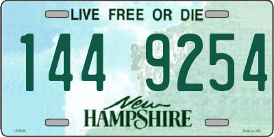 NH license plate 1449254