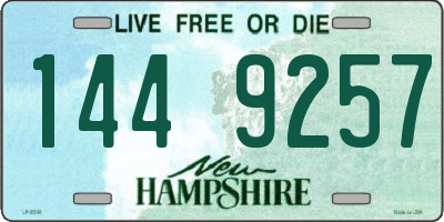 NH license plate 1449257