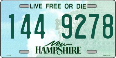NH license plate 1449278