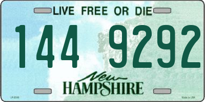 NH license plate 1449292