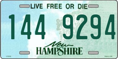NH license plate 1449294