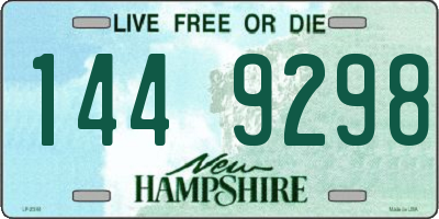 NH license plate 1449298