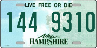 NH license plate 1449310