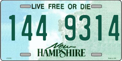 NH license plate 1449314