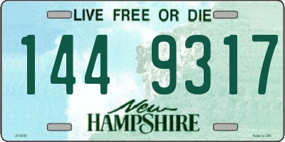 NH license plate 1449317