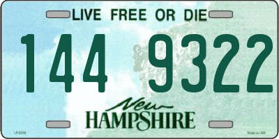 NH license plate 1449322