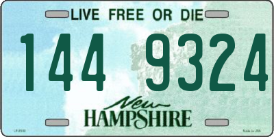 NH license plate 1449324