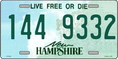 NH license plate 1449332