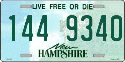 NH license plate 1449340