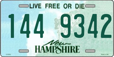 NH license plate 1449342