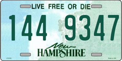 NH license plate 1449347