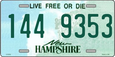 NH license plate 1449353