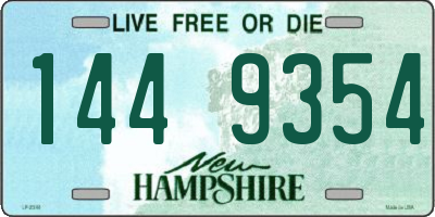 NH license plate 1449354