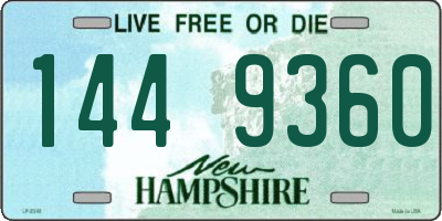 NH license plate 1449360