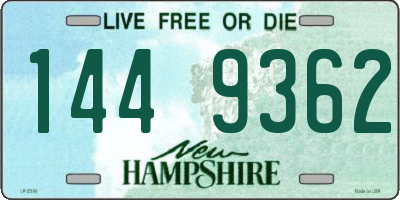 NH license plate 1449362