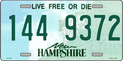 NH license plate 1449372