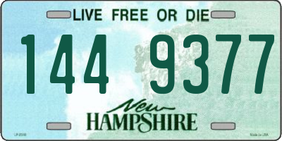 NH license plate 1449377