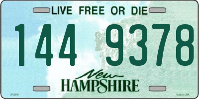 NH license plate 1449378