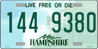 NH license plate 1449380