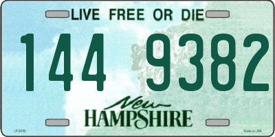 NH license plate 1449382