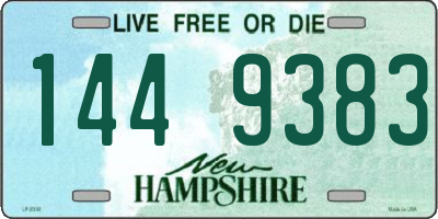 NH license plate 1449383