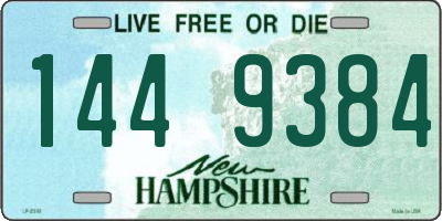 NH license plate 1449384