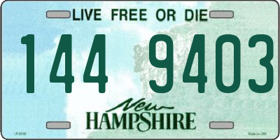 NH license plate 1449403